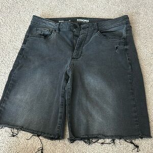 Women’s Sonoma black ripped denim shorts - 12